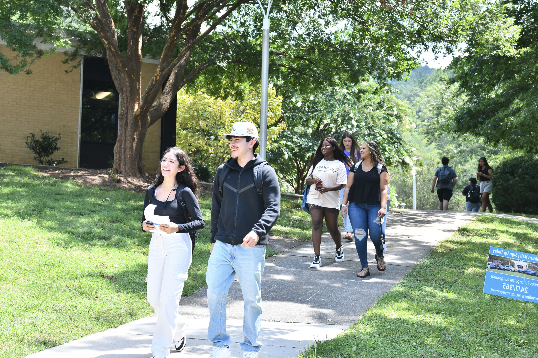 image of students walking